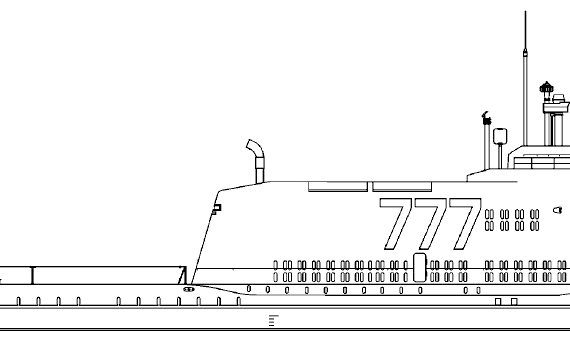 USSR submarine Project 629B K-142 [Golf III-class SSB Submarine] - drawings, dimensions, figures